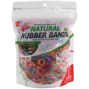 1 LB Rubber Bands Hair Band Soft Elastic Hair Accessories Braid Mini Hair Ties Stretchy Hair Ties No Damage Rubber Bands for Hair Made in Vietnam (Assorted)