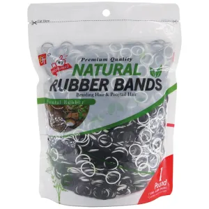 1 LB Rubber Bands Hair Band Soft Elastic Hair Accessories Braid Mini Hair Ties Stretchy Hair Ties No Damage Rubber Bands for Hair Made in Vietnam (Black/White)