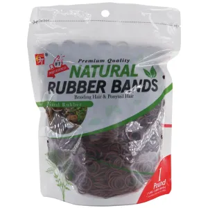1 LB Rubber Bands Hair Band Soft Elastic Hair Accessories Braid Mini Hair Ties Stretchy Hair Ties No Damage Rubber Bands for Hair Made in Vietnam (Dark Brown)