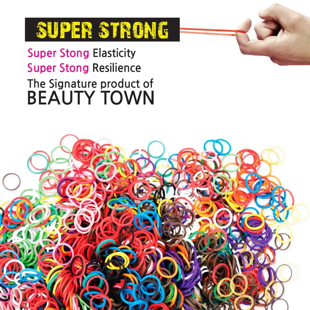 1 LB Rubber Bands Hair Band Soft Elastic Hair Accessories Braid Mini Hair Ties Stretchy Hair Ties No Damage Rubber Bands for Hair Made in Vietnam (Dark Brown)