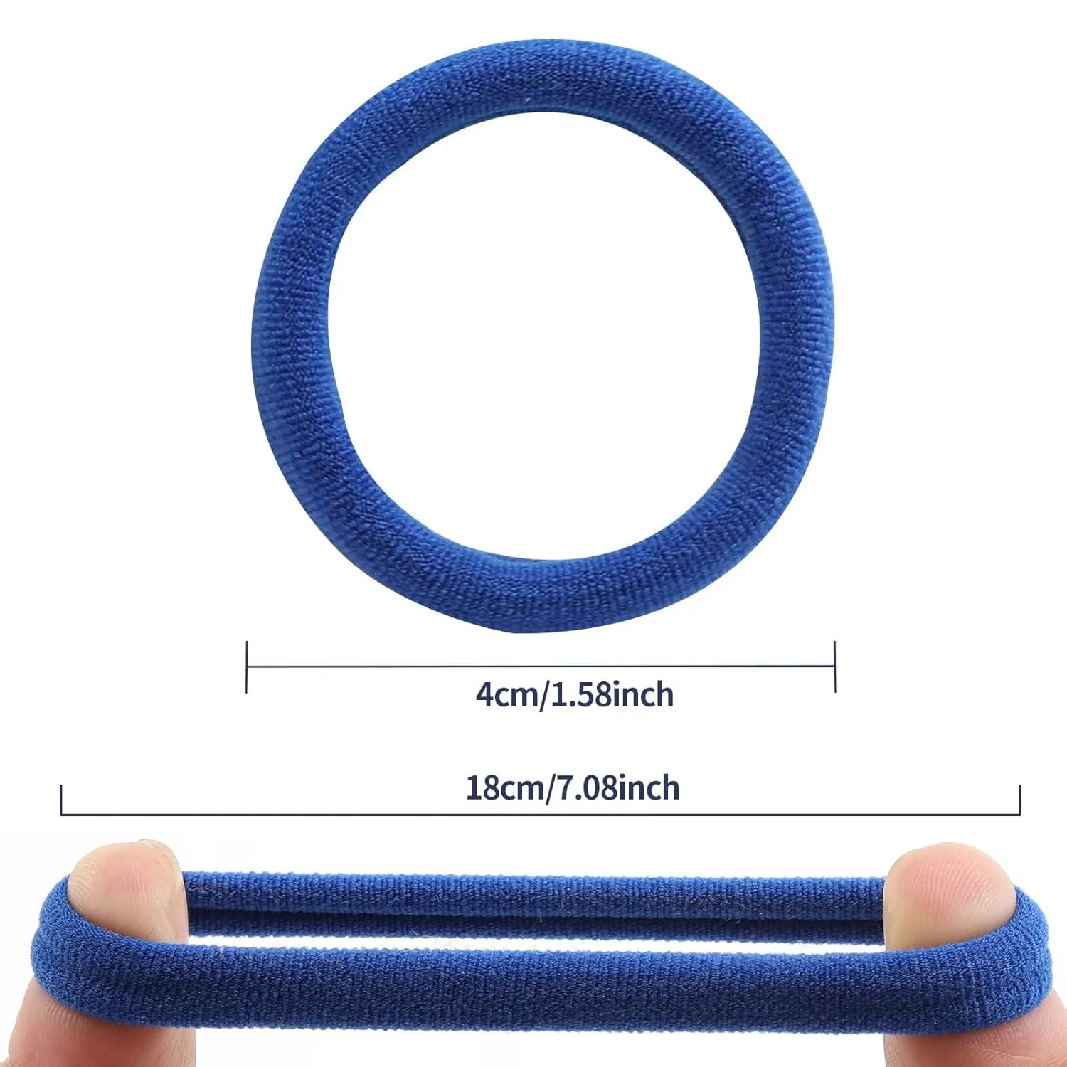 100 Pcs Thick Seamless Hair Ties, Ponytail Holders Hair Accessories No Damage for Thick Hair (Rainbow Colors)