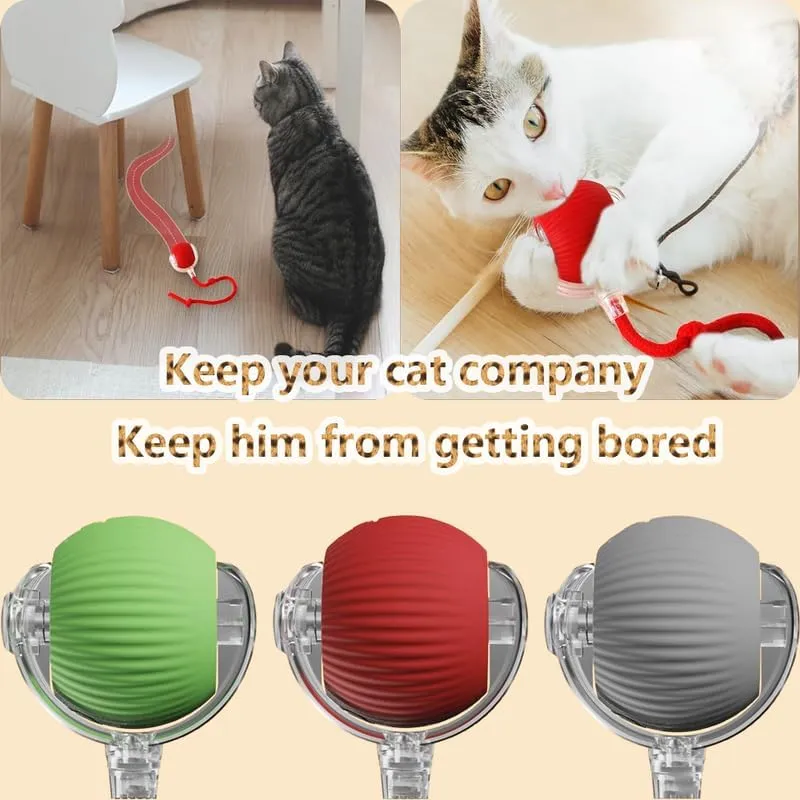 2025 New Interactive Cat Toys Balls,Automatic Moving Cat Balls, Cat Toys for Bored Indoor CatsRed