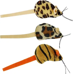 3PCS Cat Toys Mice with Catnip Matatabi Silvervine Powder,Interactive Catch Play Mouse Toy for Indoor Cats,Kittens