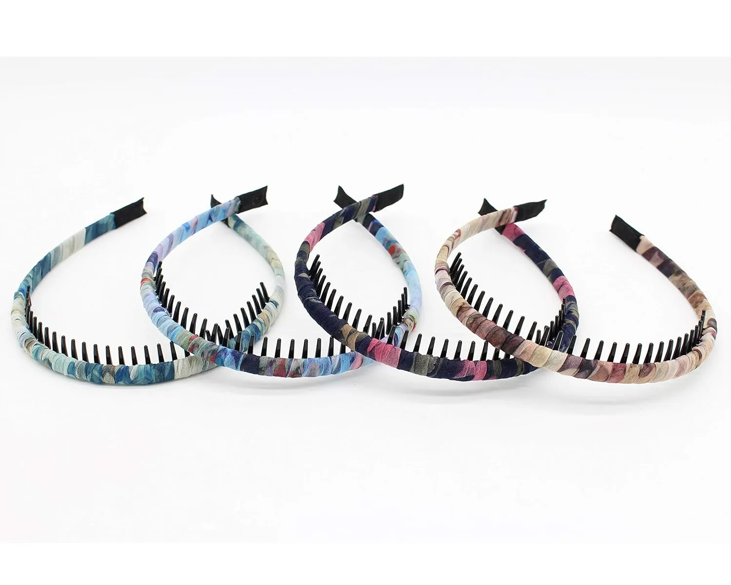 4 color tie-dye Hair Accessories headbands for women/Girl Fashion teeth hairband Resin Hair Hoop Comfy Non-slip Hair band