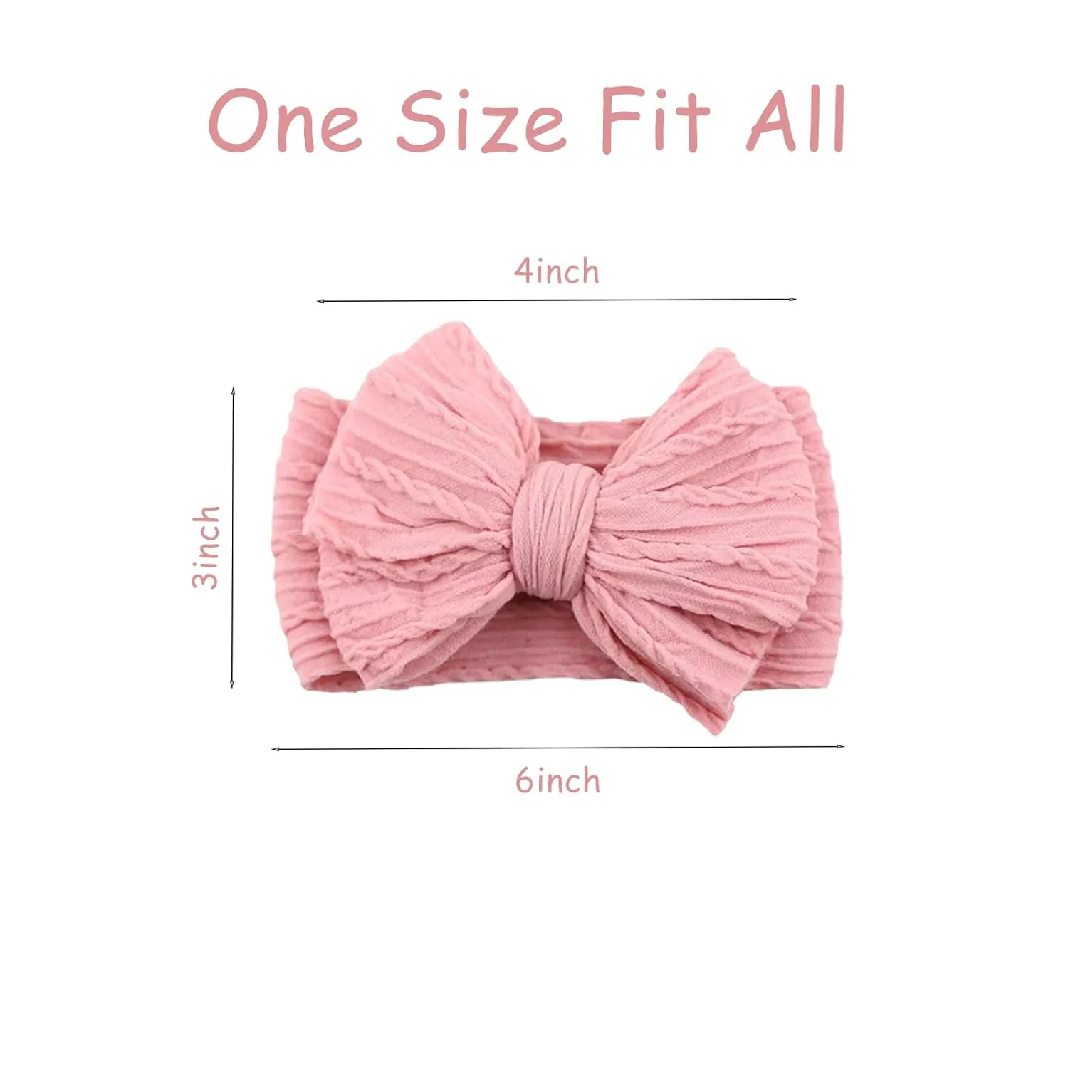 8Pcs Baby Girls Headbands Hair Bows Handmade Soft Stretchy Nylon Hair Band With Bows Hair Accessories for Newborn Baby Girls Toddler Kids