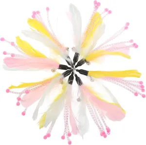 8Pcs Interactive Plume Wands for Cats Lightweight Cat Accessories for Engaging Play Compatible with Any Cat Wand System for Training and Alleviating Boredom