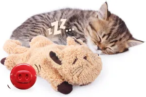 ALL FOR PAWS Cat Toys for Indoor Cats, Purring Cat, Catnip Toys, Cat Plush Toy, Cat Pillow, Anxiety Toys, Kitten Toys, Pet Toy