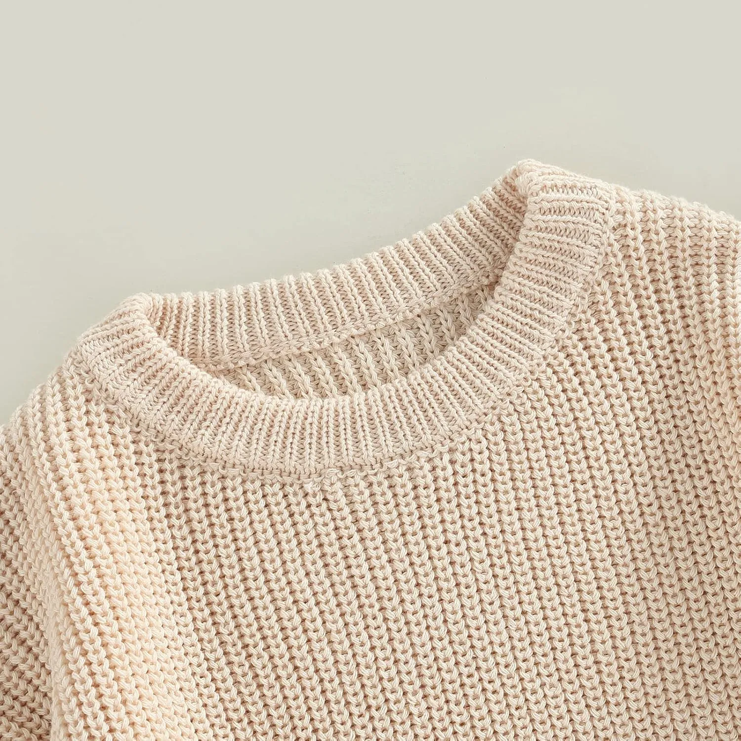 Baby Girl Boy Knit Sweater Blouse Pullover Sweatshirt Warm Crewneck Long Sleeve Tops for Infant Toddler