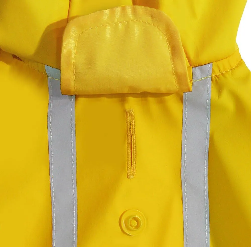 Best Pet Supplies - Voyager Waterproof Dogs Rain Poncho, Yellow, Medium, "chest: 19"" ~ 25""" (253-YW-M)