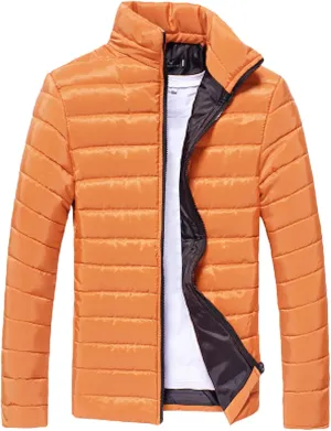 BIFUTON Winter Jackets for Men,Men's Winter Jacket - Lightweight Quilted Puffer Parka Coat Warm Padded Windbreaker Ski Jacket