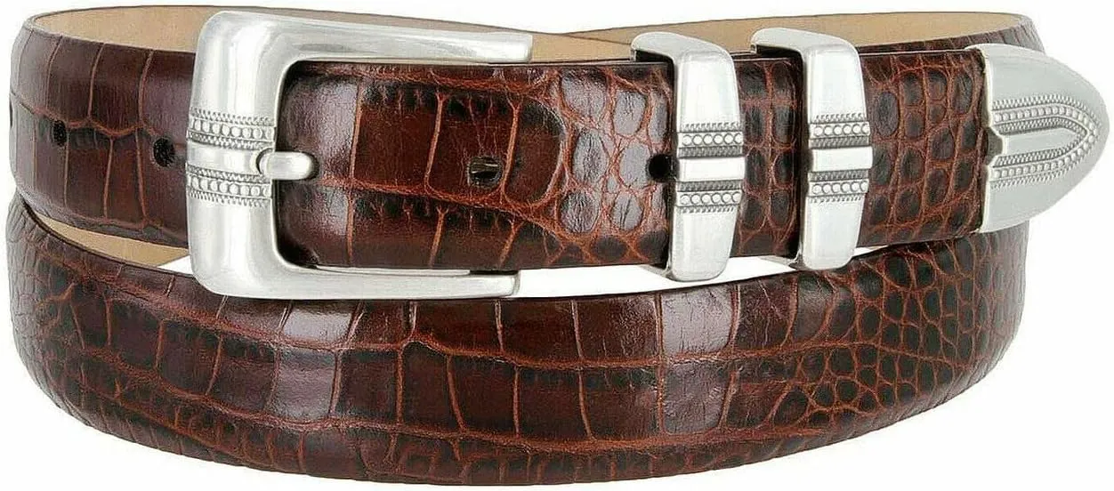BS8216 Genuine Full-Grain Cowhide Leather Designer Golf Dress Belt 1-1/8"(30mm) Wide