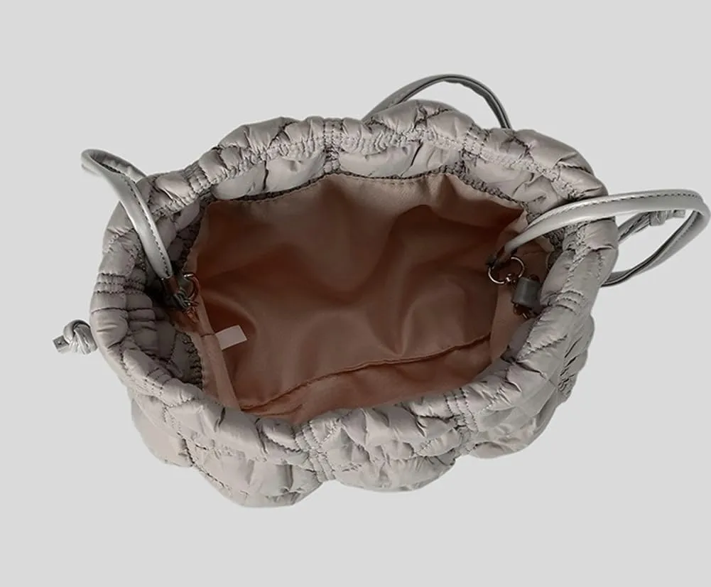 Bubble Purses for Women Puffer Crossbody Bags for Women Nylon Cloud Handbag Slouchy Bucket Bag Clutch Purse Dumpling Bag