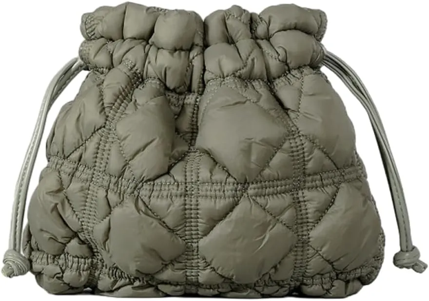 Bubble Purses for Women Puffer Crossbody Bags for Women Nylon Cloud Handbag Slouchy Bucket Bag Clutch Purse Dumpling Bag