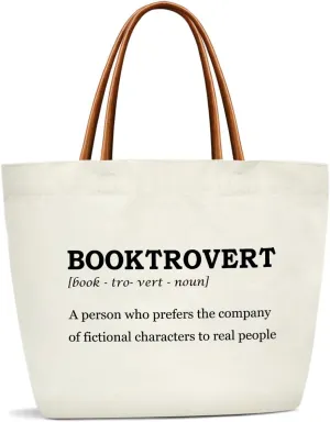 Canvas Tote Bag For Women, Book Tote Bag Reusable Grocery Shoulder Bag for Work Travel Gym, Book Lover Gifts Librarian Gifts for Halloween Christmas Beach Bags for Bookish Readers Teacher Friends -35