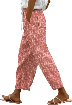 Capris Pants for Women Pants Drawstring Capri Pants with Pockets Wide Leg Cropped Pants for Women Capris Pants for