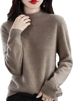 Cashmere Sweaters for Women, 100% Cashmere Sweater Crewneck Sweater Long Sleeve Pullover Sweater Casual Sweater