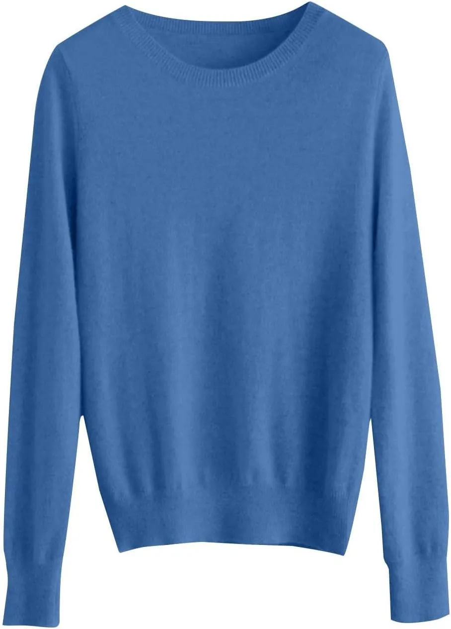 Cashmere Sweaters for Women Long Sleeve Crewneck Pullover Comfort Sweater Ladies Sweaters for Women Trendy 2025