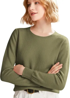 Cashmere Sweaters for Women Wool Blend Knit Sweater Long Sleeve Crewneck Pullover Sweater 2024 Fall Outfits