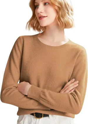 Cashmere Sweaters for Women Wool Blend Knit Sweater Long Sleeve Crewneck Pullover Sweater 2024 Fall Outfits