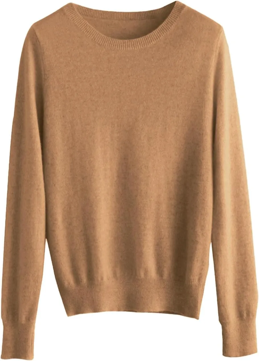 Cashmere Sweaters for Women Wool Blend Knit Sweater Long Sleeve Crewneck Pullover Sweater 2024 Fall Outfits