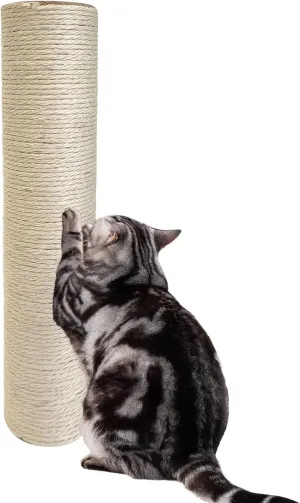 Cat Scratch Post, 8,11.8,15.7,19.6,31.5inch sisal Pole Cat Tree Replacement Post with M8 Screws, Indoor cat Tower Spare Furniture Protector with Scratch Post Filling (11.8inch-1Pcs)