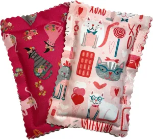 Catnip Pillows Two Pack - Handmade in The USA (Pink)