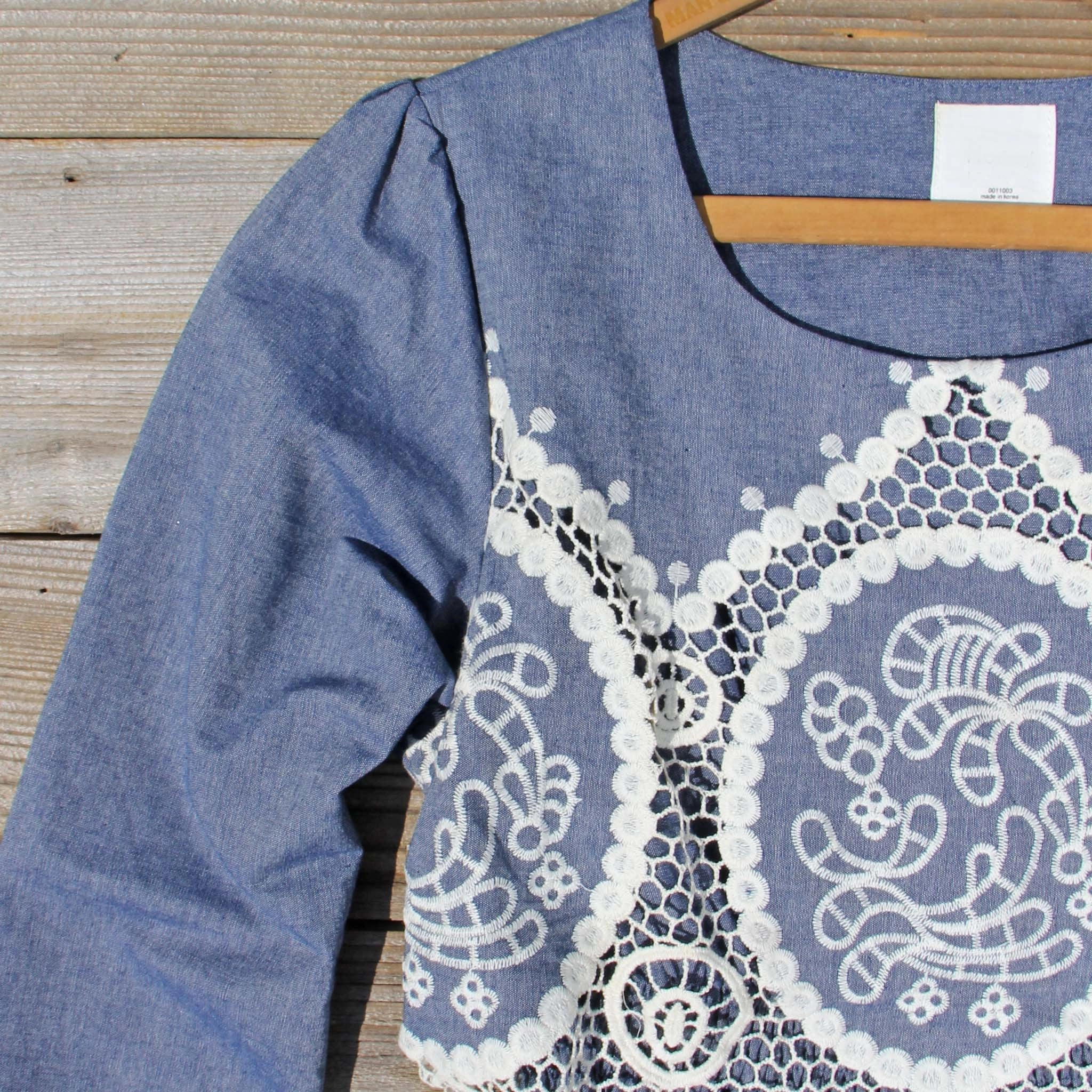 Chambray & Lace Dress
