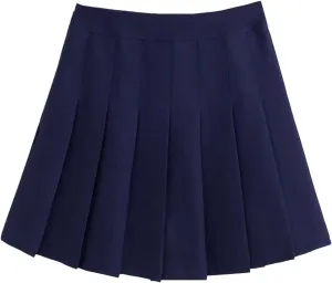 chouyatou Women's Simple High Waist All Around Pleated A-Line Skirt