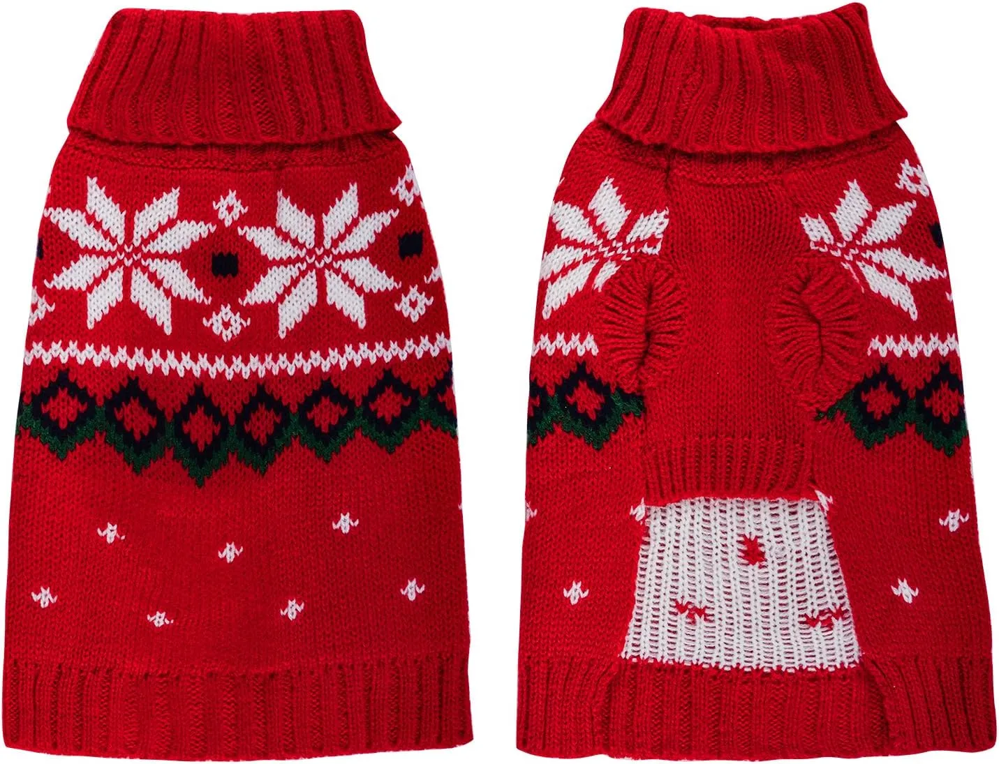 choyaxo Dog Christmas Sweater for Small Pet Dogs Cat Breathable Knitted Warm Cat Outfit for Christmas Warm Apparel for Winter (Red, Medium)