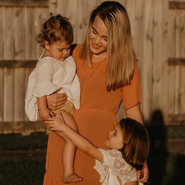 Claire Dress | Peach | Size Medium