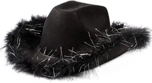 Classic Straw for Men's Women's Western Cowboy Hat Cowgirl Hat Unisex Wide Brim Felt Fedora Hat Fashion Caps