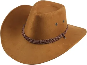 Classic Straw Western Panama Hat for Women and Men Wide Brim Roll Up Fedora Hat Felt Cowboy Cowgirl Fashion Hat