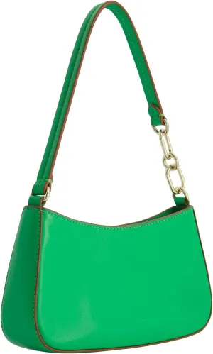 Concept One Fred Segal Shoulder Bag, Women's Leather Mini Handbag with Chain Shoulder Strap, Green
