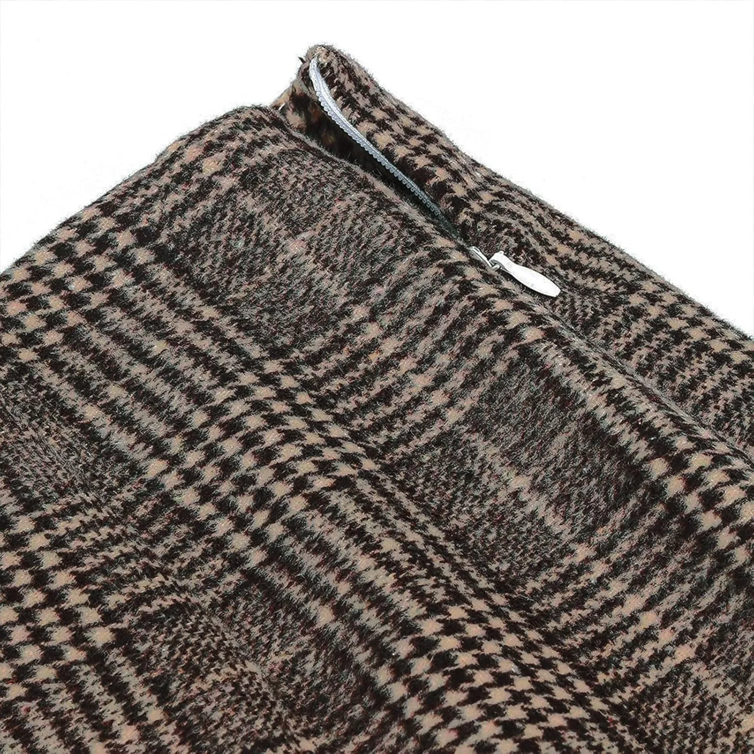 COTECRAM Plaid Mini Skirts for Women Trendy High Waisted Fall Winter Wool Bodycon Pencil Midi Skirts A-line