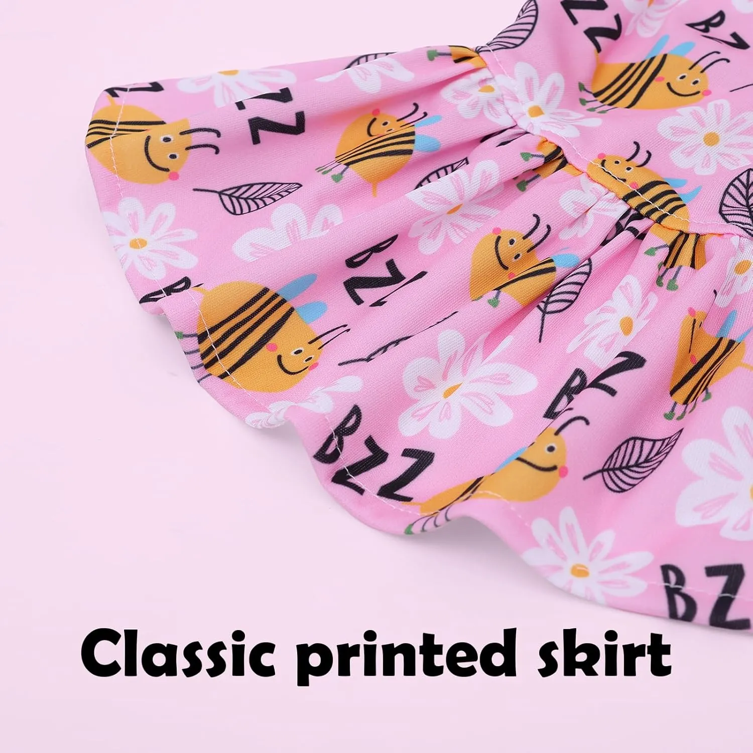 CuteBone Dog Dress Princess Puppy Birthday Dresses with Flutter Sleeves Cat Clothes Outfit for Small Dogs Girl Pet Apparel FX08S