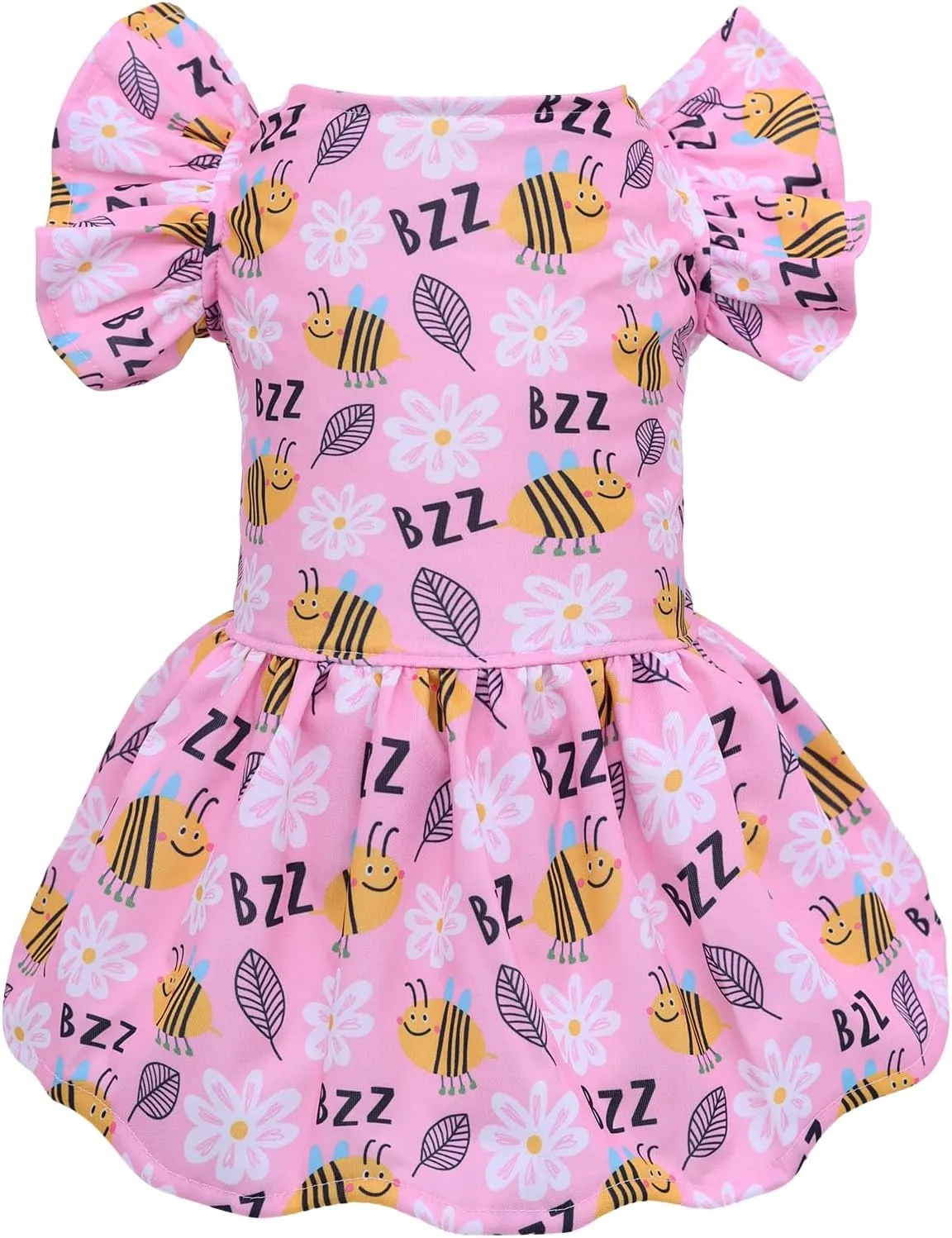 CuteBone Dog Dress Princess Puppy Birthday Dresses with Flutter Sleeves Cat Clothes Outfit for Small Dogs Girl Pet Apparel FX08S