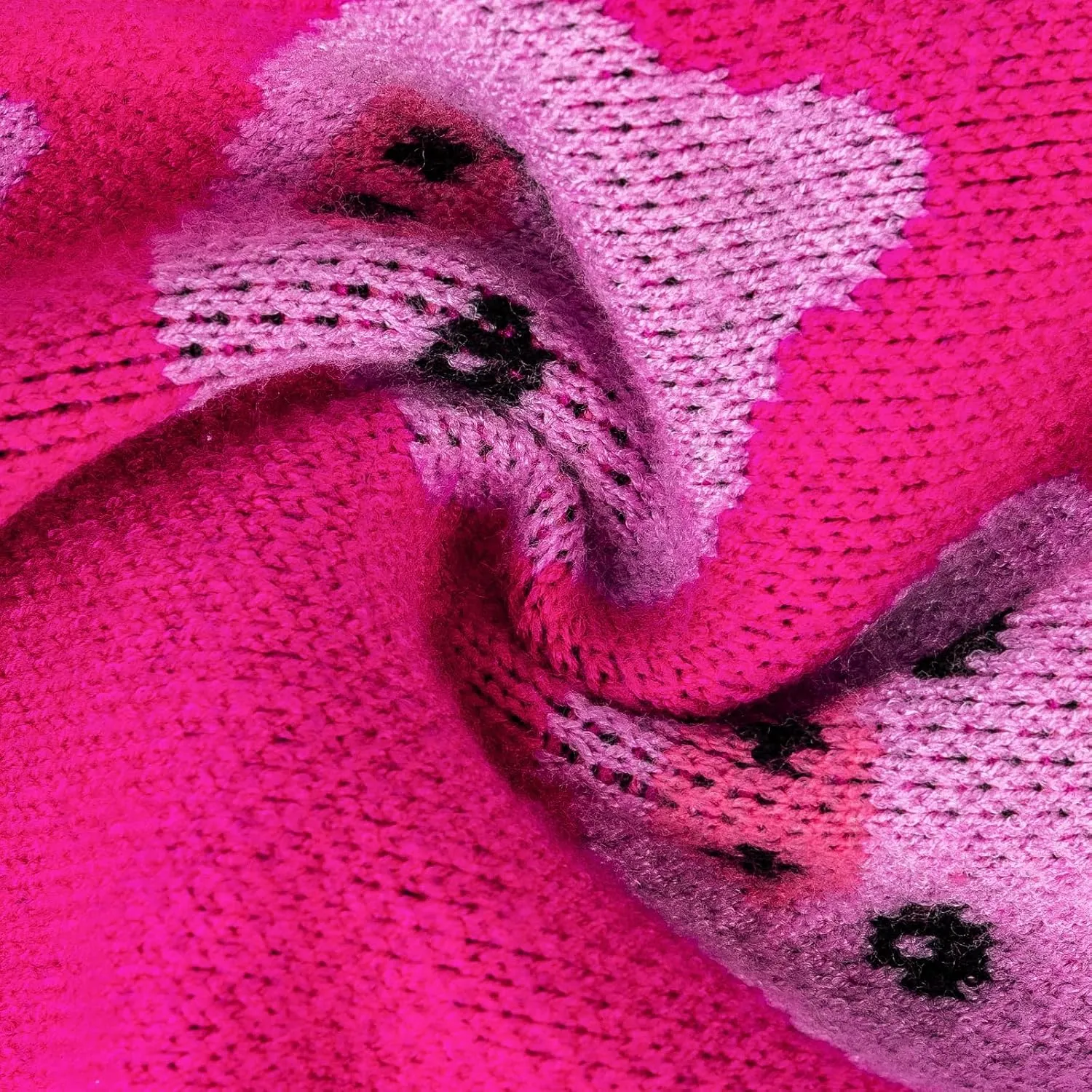CuteBone Dog Sweater for Small Medium Dogs Pink Pig Knit Puppy Sweater Turtleneck Pet Winter Clothes Cat Apparel with Harness Hole