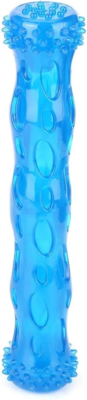 Dog Chew Toys, Silicone Non Toxic Tasteless Safe Bite Resistant Pet Molar Teeth Cleaning Stick, Puppy Toothbrush Interactive Dog Toys for Small Medium Large Dogs Pet (Blue L)