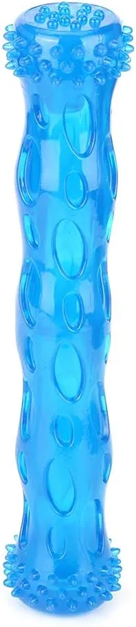 Dog Chew Toys, Silicone Non Toxic Tasteless Safe Bite Resistant Pet Molar Teeth Cleaning Stick, Puppy Toothbrush Interactive Dog Toys for Small Medium Large Dogs Pet (Blue L)