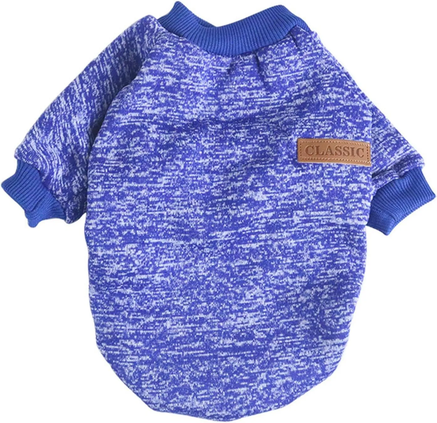 Dog Sweaters for Small/Medium/Large Dogs Stylish Cat Sweater Warm Pet Apparel for Spring/Fall/Winter(Dark Blue, L)