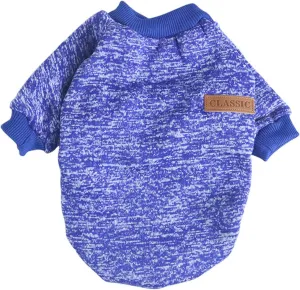 Dog Sweaters for Small/Medium/Large Dogs Stylish Cat Sweater Warm Pet Apparel for Spring/Fall/Winter(Dark Blue, L)