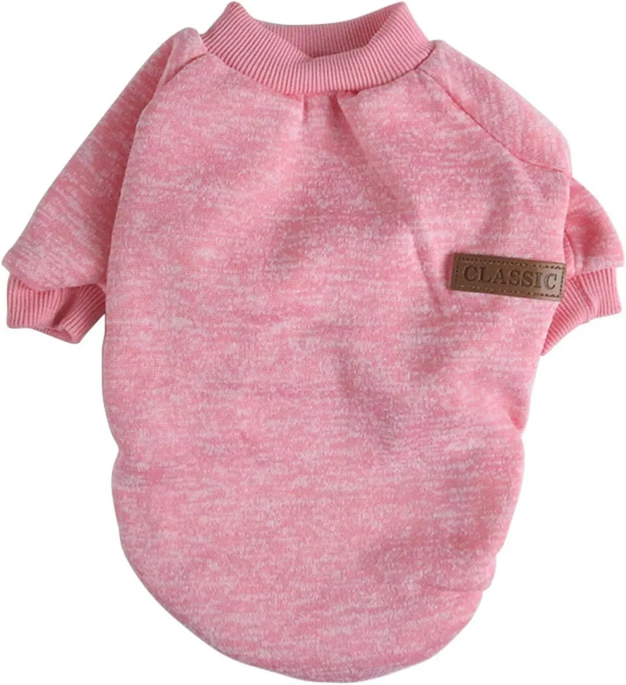 Dog Sweaters for Small/Medium/Large Dogs Stylish Cat Sweater Warm Pet Apparel for Spring/Fall/Winter(Pink, L)