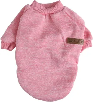 Dog Sweaters for Small/Medium/Large Dogs Stylish Cat Sweater Warm Pet Apparel for Spring/Fall/Winter(Pink, L)