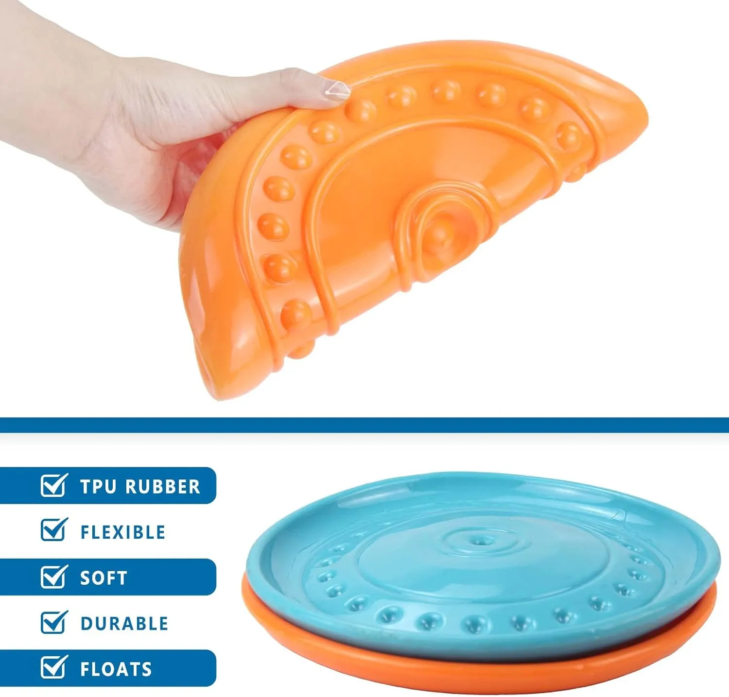 Durable Dog Flying Disc Dog Toys for Aggressive Chewers Big Dogs Toys for Large Medium Small Dogs Puppy Toy Outdoor Soft Rubber Dog Toys for Aggressive Chewers Dog Chew Toy Pet Toys for Dog