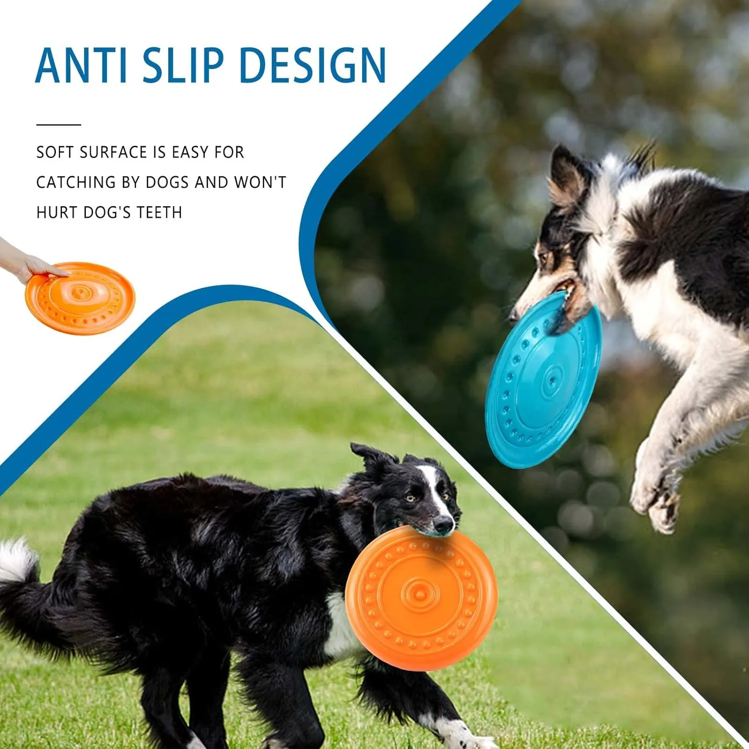 Durable Dog Flying Disc Dog Toys for Aggressive Chewers Big Dogs Toys for Large Medium Small Dogs Puppy Toy Outdoor Soft Rubber Dog Toys for Aggressive Chewers Dog Chew Toy Pet Toys for Dog