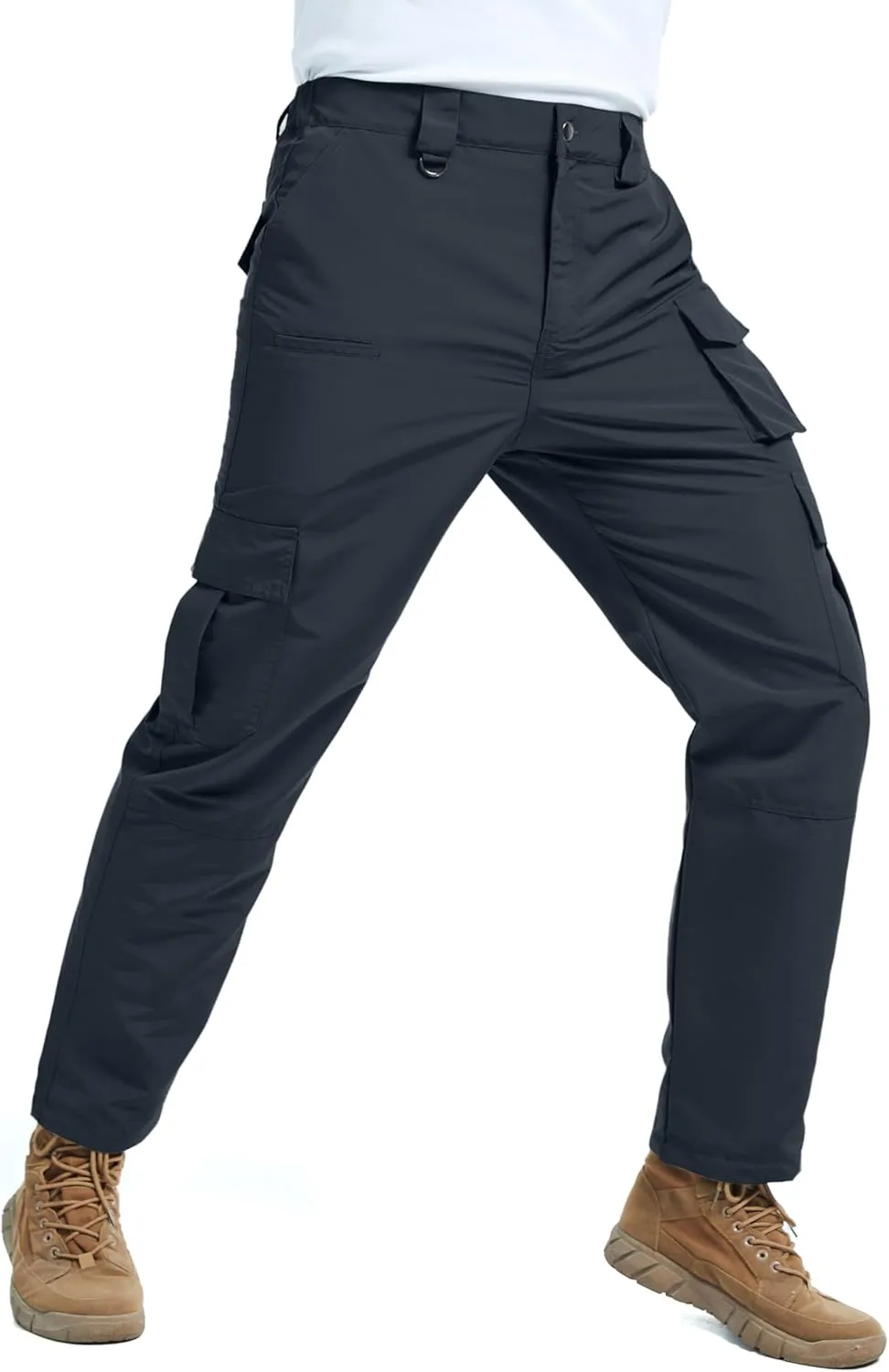 EDITCOZY Men's Cargo Pants, Tactical Pants, Water Resistant Work Pants, Lightweight Outdoor Hiking Pants, 8 Pockets