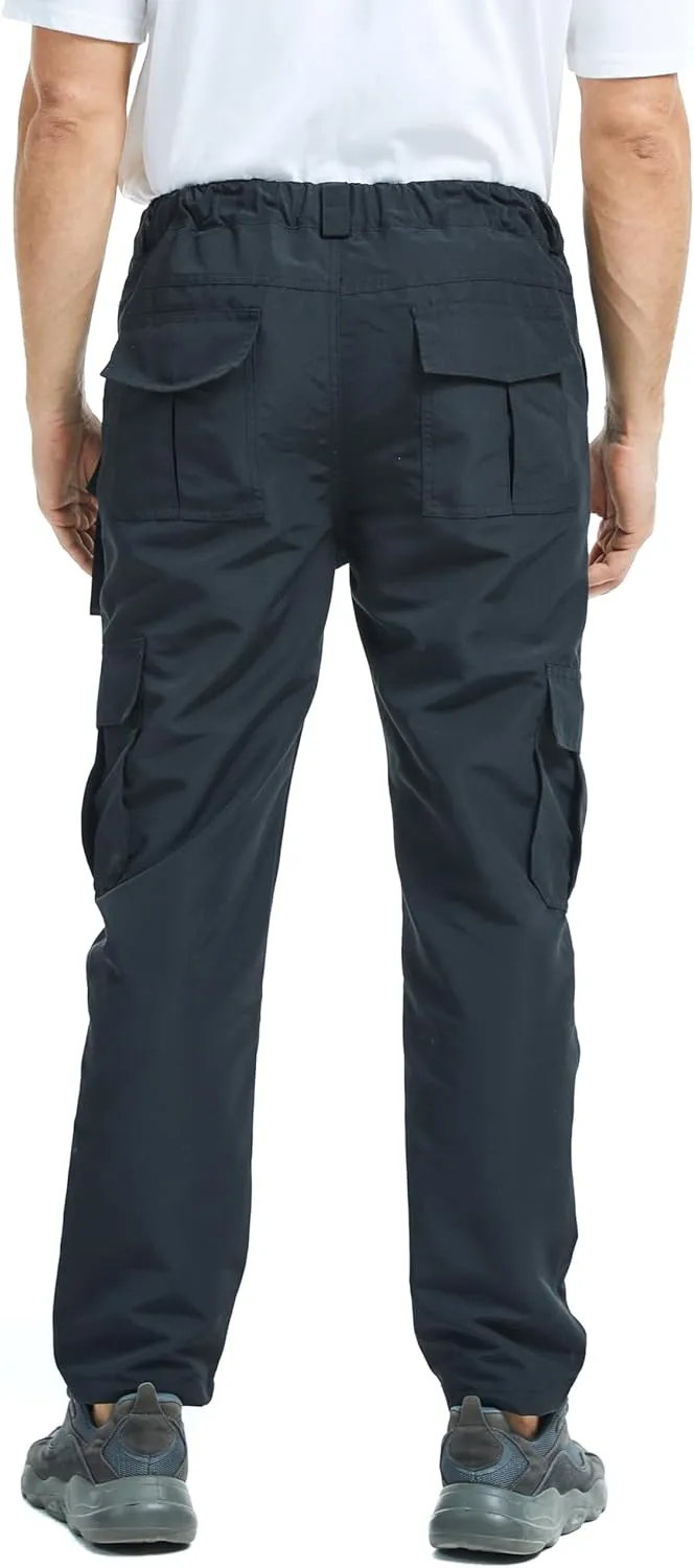 EDITCOZY Men's Cargo Pants, Tactical Pants, Water Resistant Work Pants, Lightweight Outdoor Hiking Pants, 8 Pockets