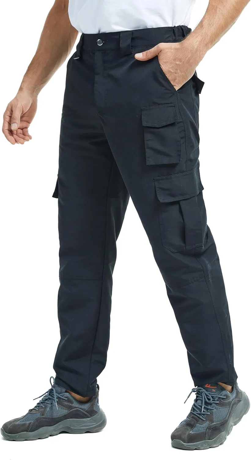 EDITCOZY Men's Cargo Pants, Tactical Pants, Water Resistant Work Pants, Lightweight Outdoor Hiking Pants, 8 Pockets