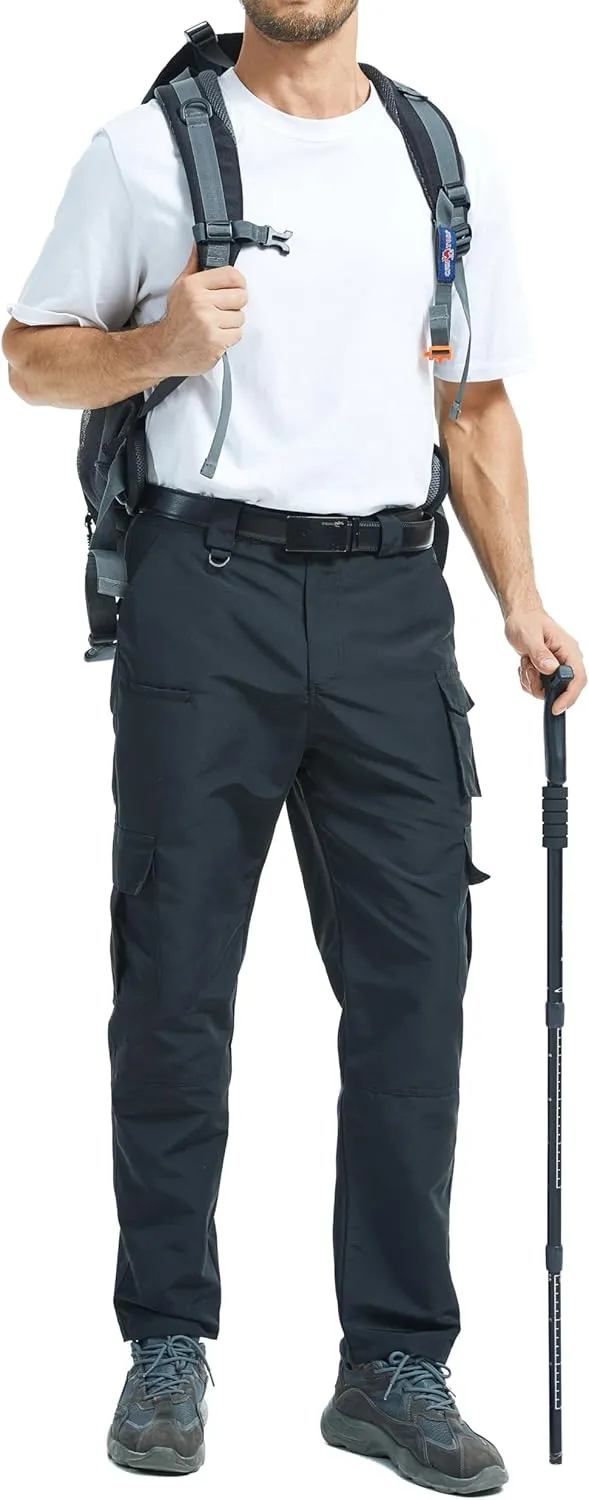 EDITCOZY Men's Cargo Pants, Tactical Pants, Water Resistant Work Pants, Lightweight Outdoor Hiking Pants, 8 Pockets