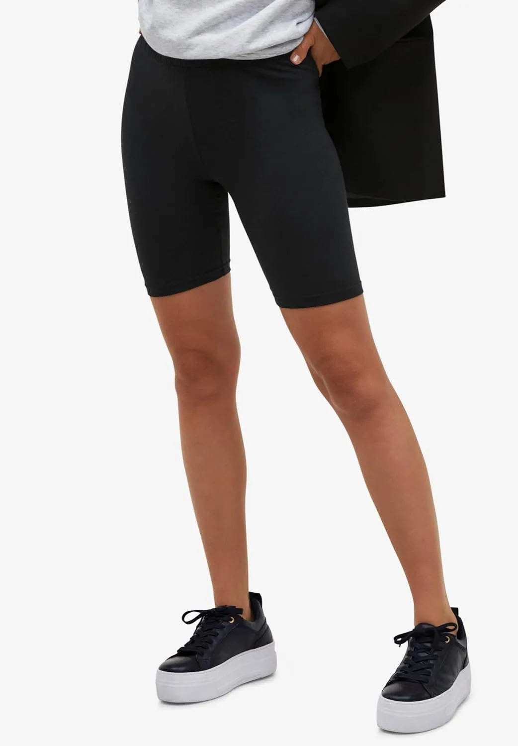 ellos Plus Size Stretch Knit Bike Shorts